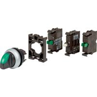 110925-m22-wrlk3-g-2k10led-bvp Eaton Toggle Selector Switch - (2 NO) 22.5mm Cutout Diameter, Illuminated 3 Positions