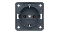841852505 Berker 841 Black Plug Socket, 16A, Type F - German Schuko