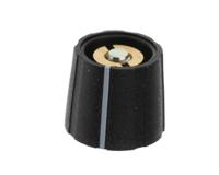 s151-004b Sifam 15.5mm Black Potentiometer Knob for 4mm Shaft Splined, S151 004B
