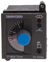 tt4801-12 Tempatron TT4801 Series DIN Rail, Panel Mount Timer Relay, 110V ac, 2-Contact, 6 s → 6h, 1-Function, DPDT