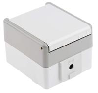 5ub4711 Siemens DELTA Grey 1 Gang Plug Socket, 16A, Type F - German Schuko, Outdoor Use