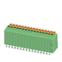1789074 Phoenix Contact PCB Terminal Block, 16-Contact, 2.54mm Pitch, Wave Soldering, 1-Row, Push In Spring Termination