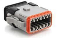 at06-12sa-srgry Amphenol Industrial, AT Automotive Connector Plug Grey Cable Mount 12 Way, Crimp Termination AT06-12SA-SRGRY