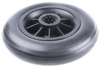 680-3858 RS PRO Black Rubber Puncture Proof Trolley Wheel, 100kg