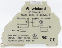 8002041030 Wieland flare Series Solid State Relay, 0.5 A Load, DIN Rail Mount, 53 V Load, 250 V Control