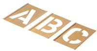 175303 AT Brown 30 Piece Brass Stencil Letters, 76mm Character Height