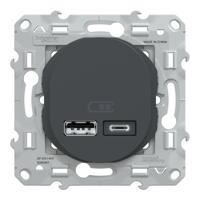 s340401 Schneider Electric Anthracite, 1 Gang, Ovalis C Series