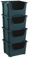 760-4189 RS PRO PP Storage Bin, 390mm x 495mm x 320mm, Grey