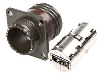 usbftv21g Amphenol Socapex Straight, Panel Mount, Socket- Single Port Type A 2.0 IP68 USB Connector