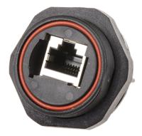 px083990 Bulgin Buccaneer Series Female RJ45 Connector, Through Hole, Cat5e Right Angle 1 Port 8 -Way