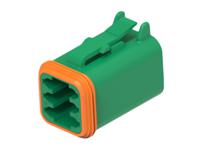 dt06-6s-tn03 TE Connectivity, DT06-6S Automotive Connector Socket Green Cable 6 Way, Cable Termination DT06-6S-TN03