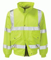valiant-2xl Bomber Jacket Yellow Hi-Vis Waterproof C