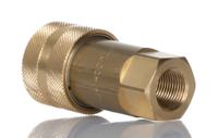 768-5825 RS PRO Brass Female Hydraulic Quick Connect Coupling, BSP 3/8 Female