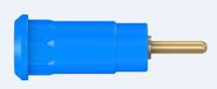 659193-23 Staubli Blue Female Banana Socket, 2mm Connector, Press Fit Termination, 10A, 600V, Gold Plating