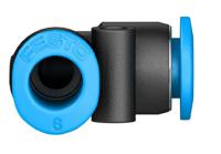 qsml-6 Festo QSL Series Elbow Tube-toTube Adaptor, Push In 6 mm to Push In 6 mm, Tube-to-Tube Connection Style, 153345