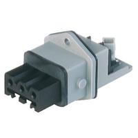 932142106-stakei-3-n Hirschmann, ST IP54 Black, Grey Panel Mount 3P + E Industrial Power Socket, Rated At 16A, 250 V, 400 V