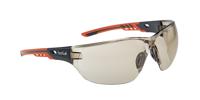 nesspcsp Bolle Safety NESS+ Anti-Mist Safety Glasses, Brown PC Lens