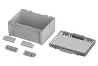 96028575 Bopla Bocube Series Light Grey Polycarbonate V0 Enclosure, IP66, IP68, IK07, Clear Lid, 160 x 300 x 239mm