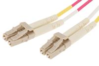 121-3906 RS PRO LC to LC Duplex Multi Mode OM4 Fibre Optic Cable, 900μm, Violet, 5m
