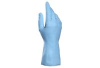 3411710-7 Mapa VITAL 117 Blue Cotton Flock Natural Latex Work Gloves, Size 7