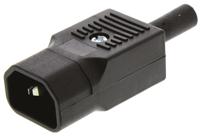 px0686 Bulgin C14 Cable Mount IEC Connector Male, 10A, 250 V