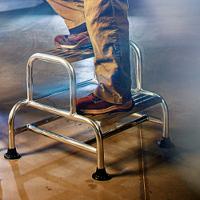 217-809 RS PRO 2 Tread Aluminium Steps 0.5m Platform Height, Aluminium