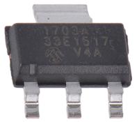 mcp1703a-3302edb Microchip, 5-Channel Low Dropout Voltage, Voltage Regulator, 250 mA, 3.3 V, SOT-223 3-Pin