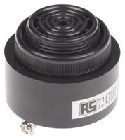 171-0891 RS PRO 88dB Panel Mount Fast Pulse Internal Piezo Buzzer, 43 (Dia.) x 20mm, 6V dc Min, 28V dc Max
