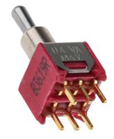 448-0854 RS PRO Toggle Switch, PCB Mount, On-Off-On, DPDT, Through Hole Terminal