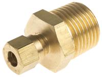 286-771 RS PRO 1/2 BSPT Compression Fitting for Use with Thermocouple or PRT Probe, 6mm Probe, RoHS Compliant Standard