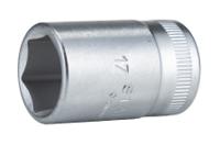 03030017 STAHLWILLE 1/2 in Drive 17mm Standard Socket, 6 point, 17mm, 38 mm Overall Length