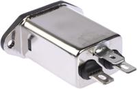 fn9222-10-06 Schaffner 10A, 250 V ac Male Panel Mount IEC Filter FN9222-10-06, Faston None Fuse