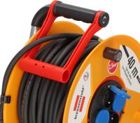 1233141 brennenstuhl 40m 4 Socket Type E - French Cable Reel Open Reel, 230 V, IP44