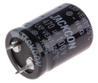 706-3345 RS PRO 470μF Aluminium Electrolytic Capacitor 100V dc, Snap-In