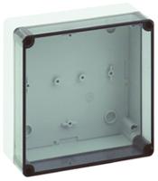 11151301 Spelsberg TK PS Series Grey Polystyrene Enclosure, IP66, Transparent Lid, 182 x 180 x 84mm