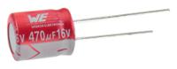 870135374003 Wurth Elektronik 220μF Through Hole Polymer Capacitor, 16V dc