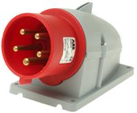 2cma193331r1000-432bs6 Amphenol Industrial, Easy & Safe IP44 Red Wall Mount 3P + N + E Right Angle Industrial Power Plug, Rated At 32A, 415 V