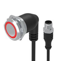 82-665a2114 EAO 82 Series Illuminated Push Button Switch, Momentary, Panel Mount, 22mm Cutout, 1CO, Red LED, 35V, IP65, IP67