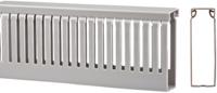 758-9204 RS PRO Grey Slotted Panel Trunking - Open Slot, W25 mm x D30mm, L2m, PVC
