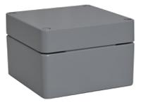 190-1863 RS PRO Grey Aluminium Enclosure, IP66, IK09, Grey Lid, 140 x 140 x 90mm