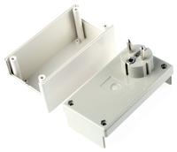 a9021665 OKW Grey ABS Plug Case, 120 x 65 x 65mm