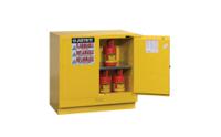 jcb8923201 Justrite Yellow Steel Lockable 2 Door Flammable Cabinet, 889mm x 889mm x 559mm