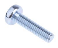 553-554 RS PRO Pozidriv M4 Pan Steel Machine Screws DIN 7985Z x 16.0mm