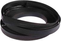 170-12000-hegp20-pet-bk HellermannTyton Expandable Braided PET Black Cable Sleeve, 20mm Diameter, 5m Length, Helagaine HEGP Series