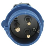 260 Mennekes , IP44 Blue Cable Mount 3P Industrial Power Plug, Rated At 32A, 230 V