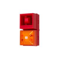 yl40dla25rnwr Clifford & Snell YL40 Series Amber Sounder Beacon, 24 V dc, IP65, Wall Mount, 108dB at 1 Metre