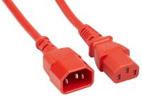 123-0938 RS PRO Straight IEC C13 Socket to Straight IEC C14 Plug Power Cord, 3m