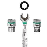 05003883001 Wera 9-Piece Metric 1/4 in Standard Socket Set , 6 point