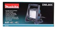dml805 Makita Rechargeable LED Work Light, 750 lumens, Type G - British Plug, 18 V