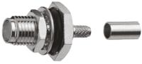 j01151r0001 Telegartner, Jack Panel Mount SMA Connector, 50Ω, Crimp Termination, Straight Body